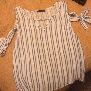 White and blue tank top